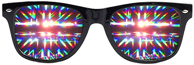 Light diffraction glasses